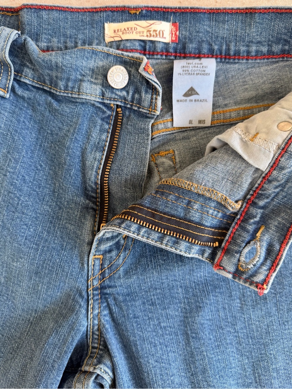 Vintage Levi's 550 Women's Jeans Size 8L Medium Wash Relaxed  Boot Cut Fit Denim - Picture 12 of 14